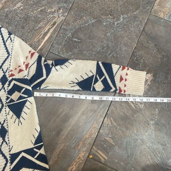 FATE open front cardigan sweater Aztec pattern knit, women’s Size S - Picture 11 of 12